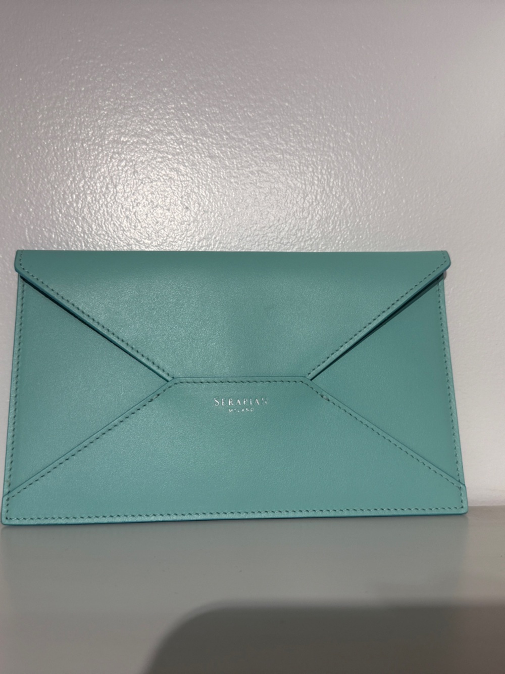 Serapian Milano Tiffany Green/Seafoam Envelope Clutch